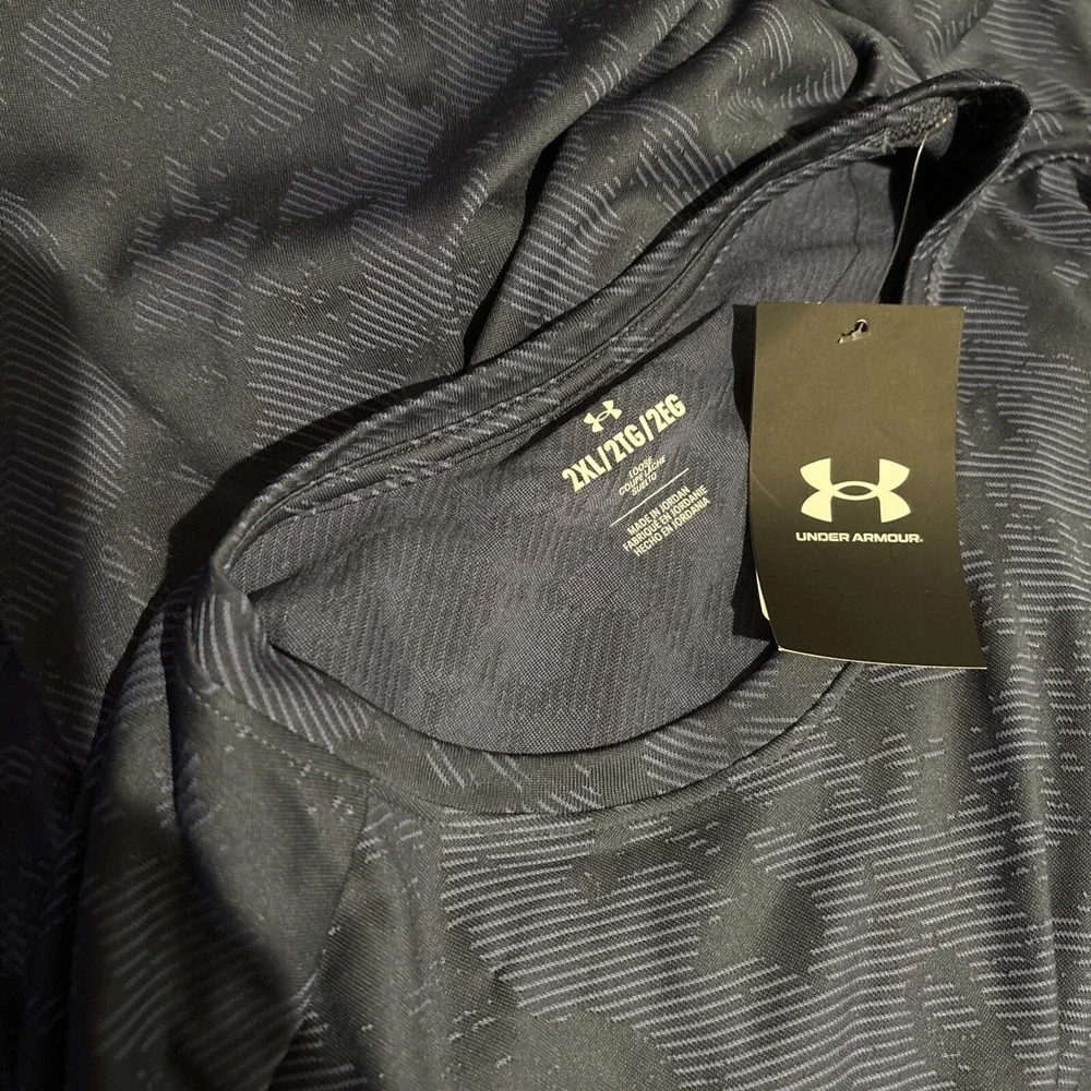 Under Armour Men T-Shirt UA Vent Geode Sz 2XL 1382807-561 Starlight/Black